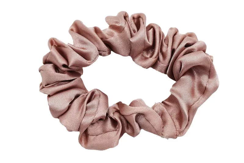 Satijnen Scrunchie ''lichtbruin''