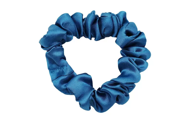 Satijnen Scrunchie ''blauw''