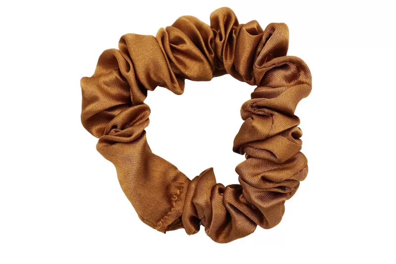 Satijnen Scrunchie ''bruin''