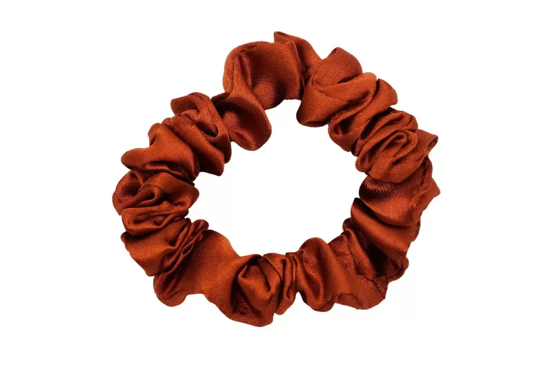 Satijnen Scrunchie ''kastanje''